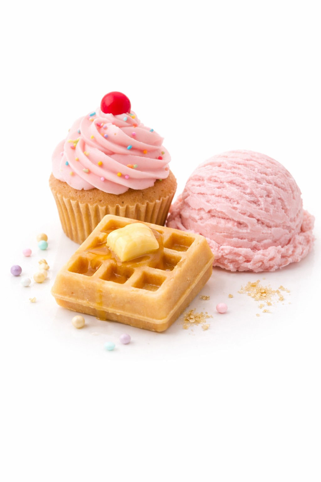Sweet Treat Trio – Cupcake, Waffle & Ice Cream Soaps
